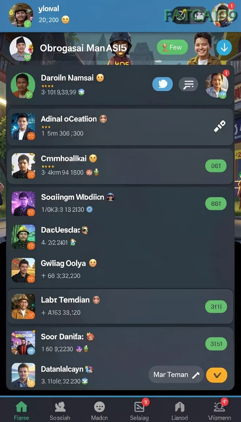 Cuplikan layar F7F7 — menu navigasi